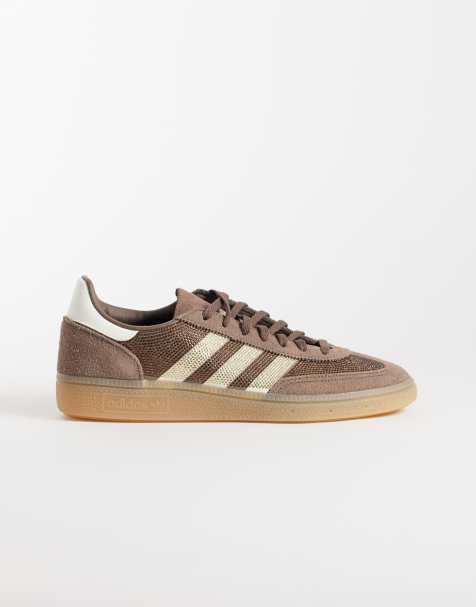 adidas Originals Handball Spezial trainers in brown and white - view 1