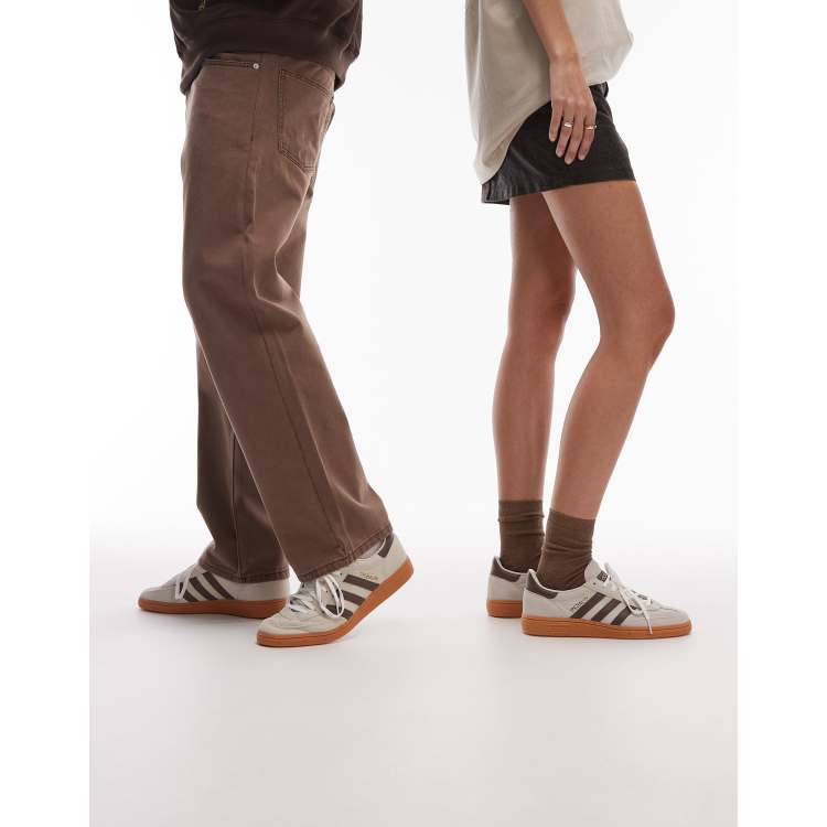 adidas Originals Handball Spezial trainers in cream and brown with