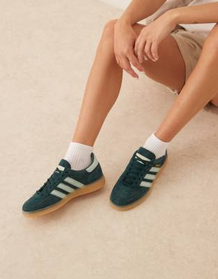  Handball Spezial trainers in dark green with gum sole