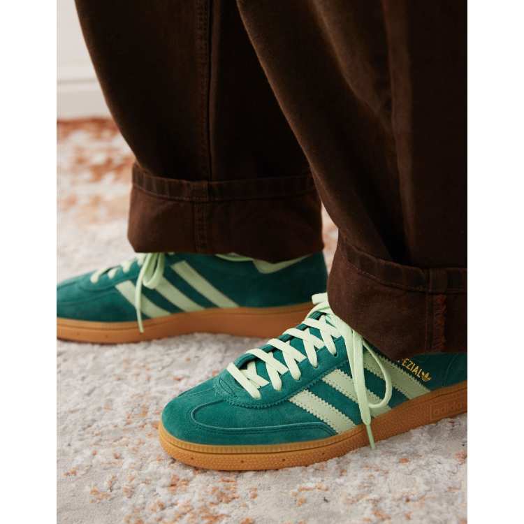 adidas Originals Handball Spezial trainers in forest green and