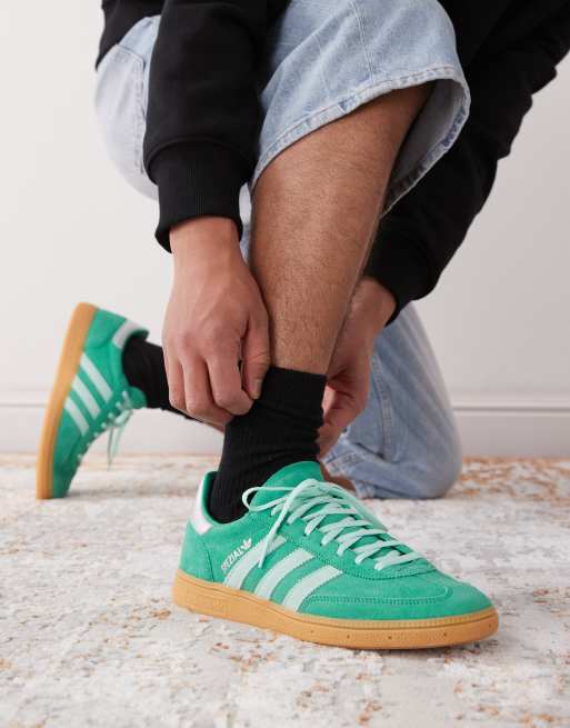 adidas Originals Handball Spezial trainers in green and mint