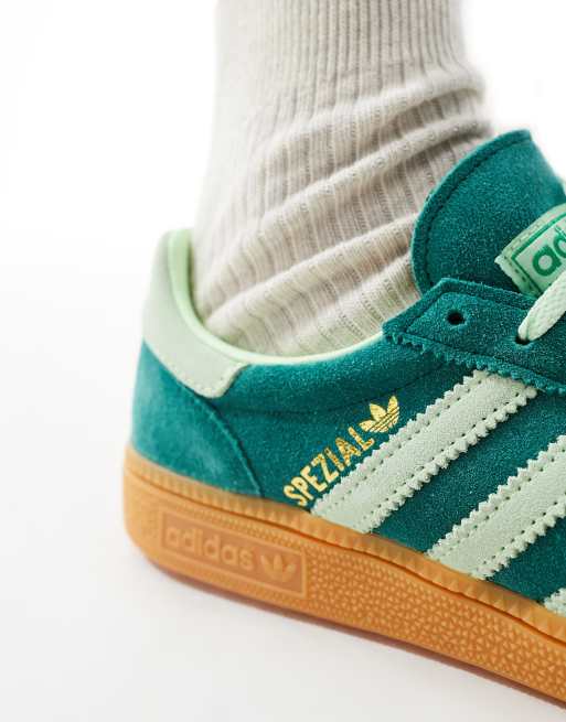 adidas Originals Handball Spezial sneakers in green with gum sole