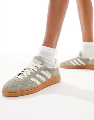  Handball Spezial trainers in grey and white with gum sole