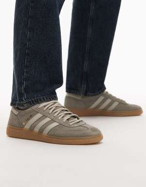 adidas Originals Handball Spezial trainers in grey with gum sole