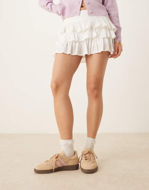 adidas Originals Handball Spezial trainers in light brown and pink