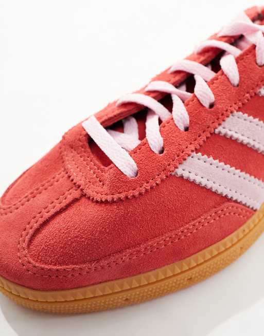 Pink and red sales adidas trainers