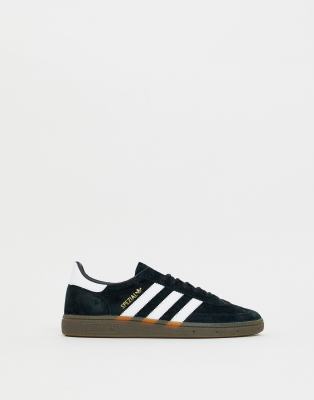 adidas originals handball spzl trainers black with gum sole