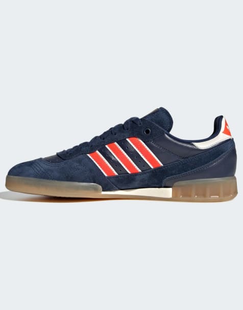 adidas Originals – Handball Topp RM – Mörkblå/korallröda sneakers - view 1