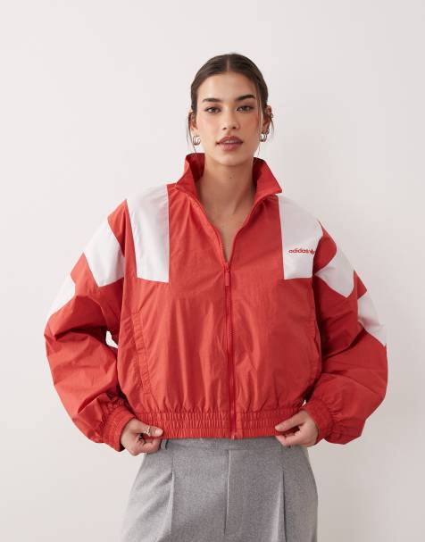 adidas Originals - Haut de survêtement color block - Rouge et blanc - view 1
