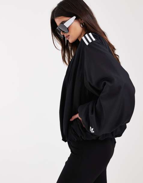 adidas Originals haut de survêtement plissé noir - view 1