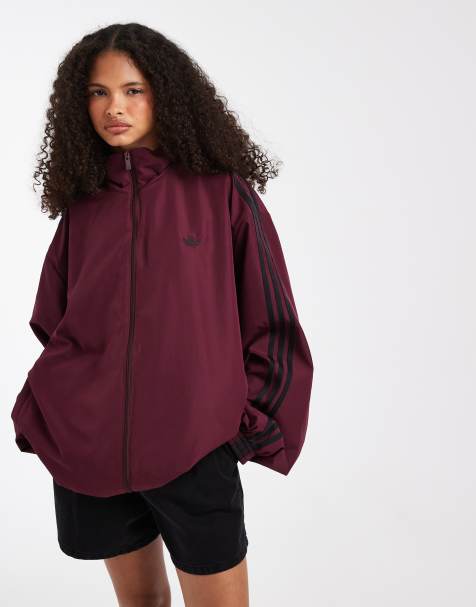 adidas Originals haut de survêtement tissé Firebird bordeaux - view 1