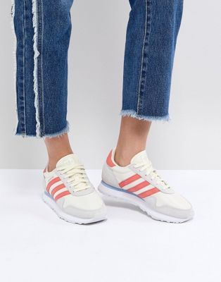 adidas Originals Haven Trainers In Off White And Red | ASOS