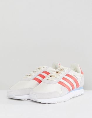 adidas Originals Haven Trainers In Off White And Red | ASOS
