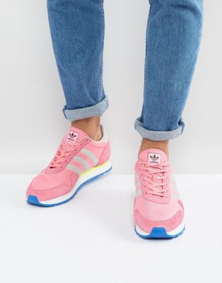pink and blue adidas trainers