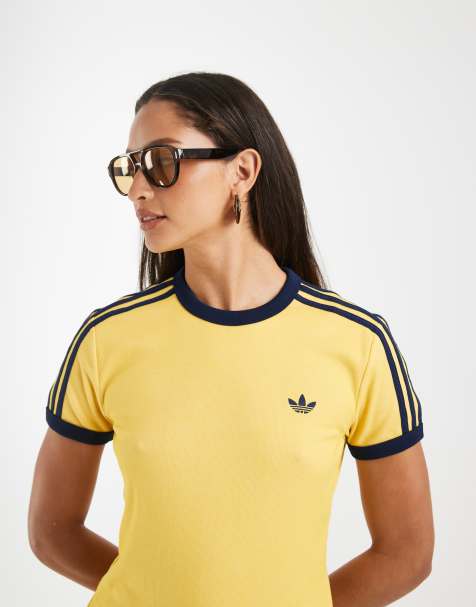 adidas Originals – Heather 3 – T-shirt w kolorze waniliowym i złotym - view 1