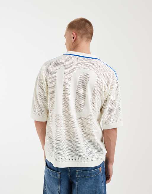 adidas Originals – Hemd aus Strick in Wollweiß mit Reverskragen, 2 von 5