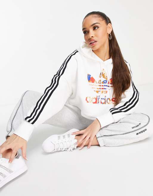 Adidas her studio london cropped online hoodie