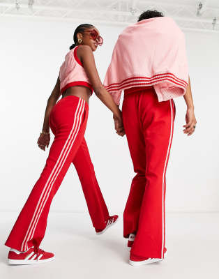 adidas Originals Heritage flared trackpants in red | ASOS