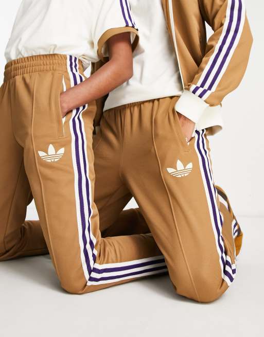 adidas Firebird Track Pants in Brown