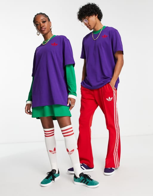T shirt adidas violet homme hot sale