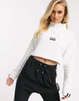 adidas white crop