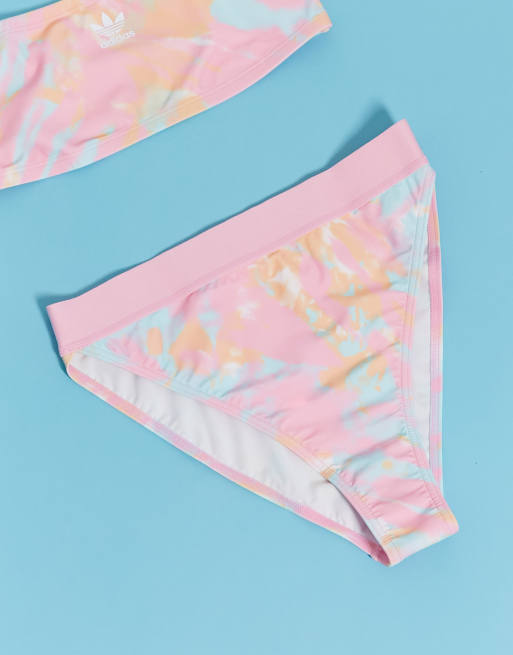 adidas Originals high waisted brief in pink tie dye ASOS