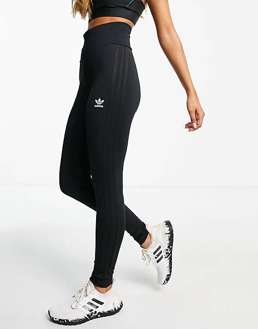 adidas Originals high waisted leggings in black | ASOS