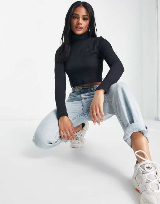 Asos adidas crop top sales
