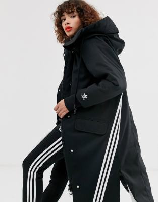 adidas originals hooded parka in black