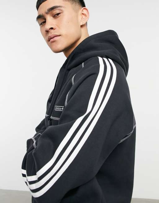 adidas Originals hoodie in black with contrast stitch | ASOS