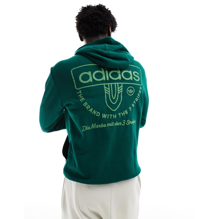 Adidas cropped hoodie collegiate green hotsell