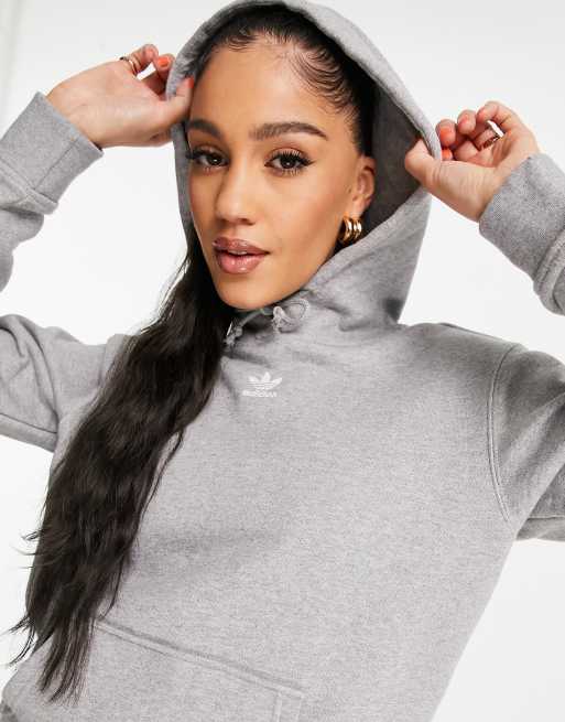 Adidas originals grey sales hoodie womens