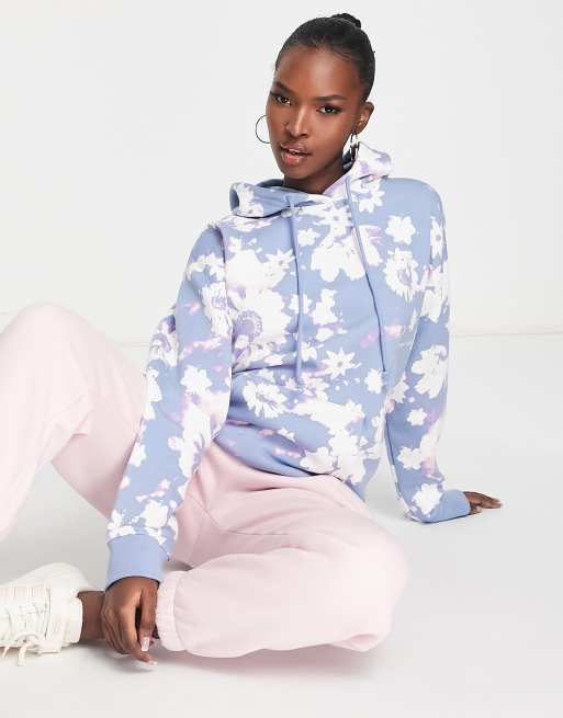 Adidas originals blue store floral hoodie