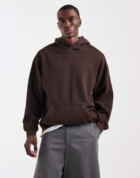 adidas Originals hoodie in washed brown - view 1
