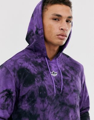 adidas Originals hoodie tie dye purple 