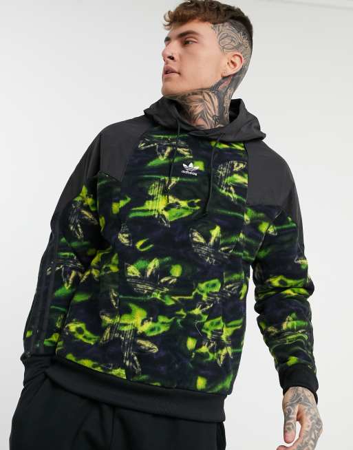 Adidas on sale print hoodie