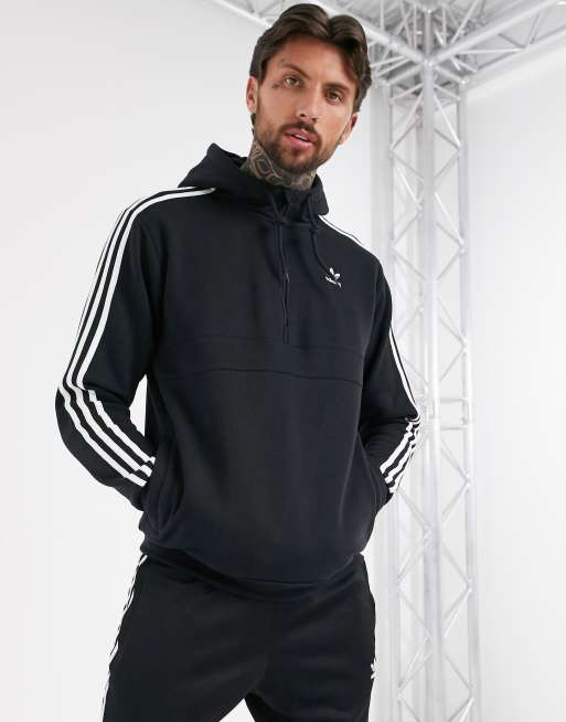 adidas hoodie with stripes on sleeves