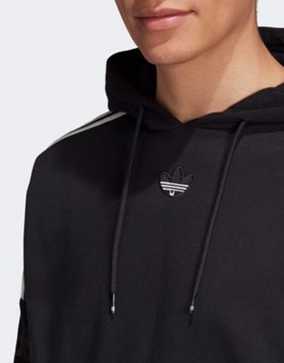 adidas originals sweatshirt with central trefoil and band logo in black