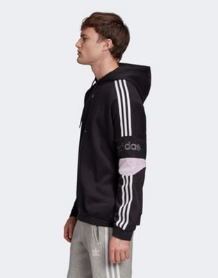 adidas originals sweatshirt with central trefoil and band logo in black