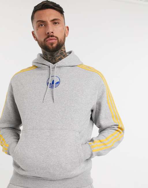 Adidas originals authentic shop hoody in grey