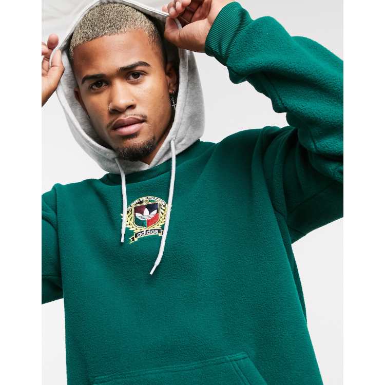 Shop Adidas Collegiate Badge Hoodie IL2354 green