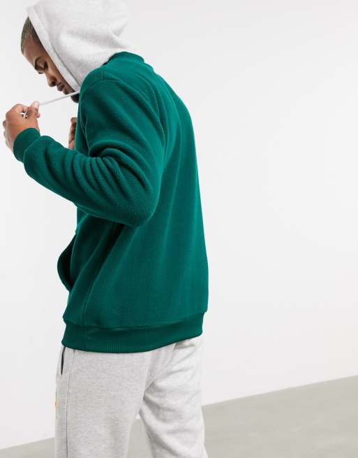 in with ASOS crest Originals hoodie fleece | adidas collegiate green