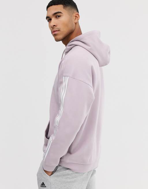 adidas Originals hoodie with lock up logo in lilac