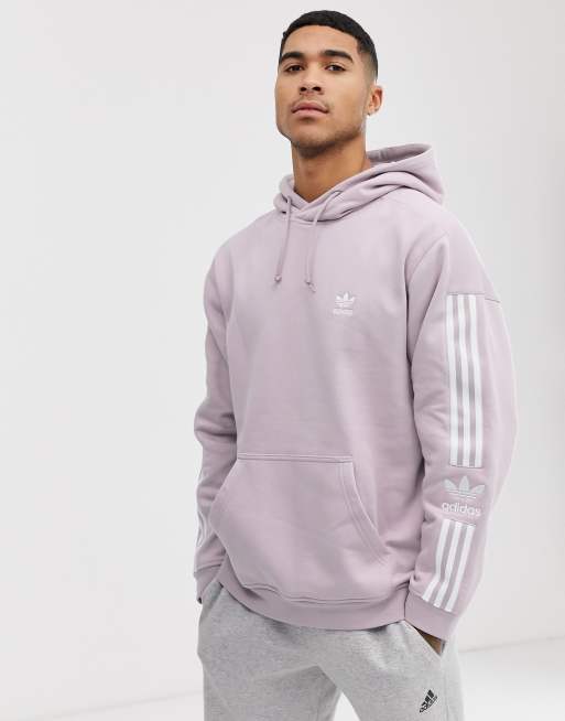 adidas Originals hoodie with lock up logo in lilac