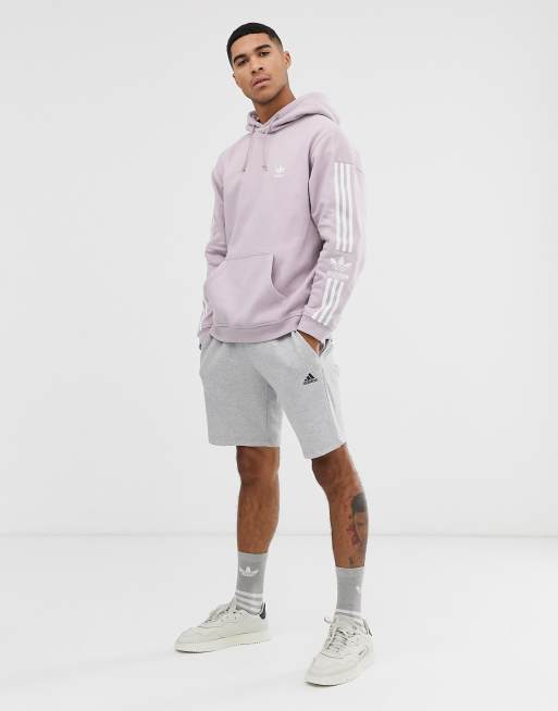 adidas Originals hoodie with lock up logo in lilac