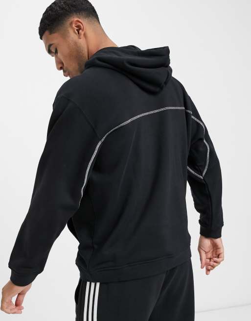 Adidas originals eqt outline 2024 hoodie in black dh5216