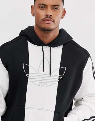 adidas 3 stripes logo over the head hoody mens