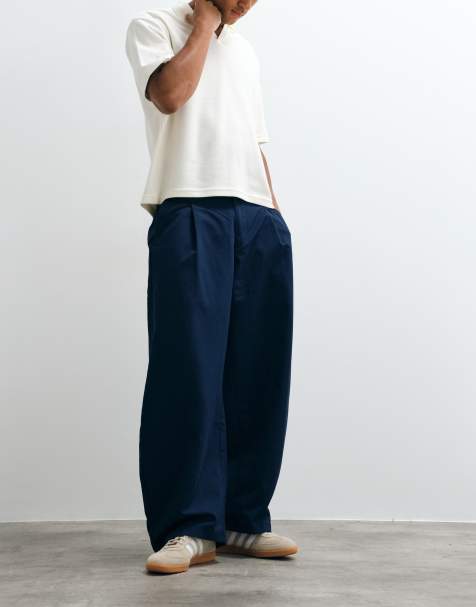 adidas Originals Hose mit Barrel-Leg in Marineblau - view 1