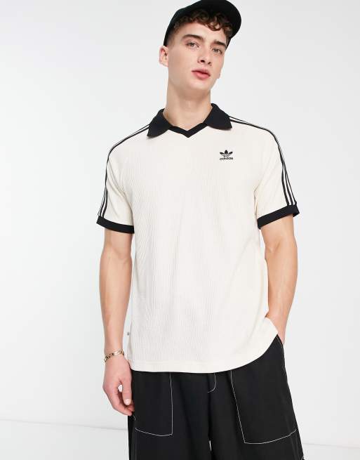 adidas Originals House Of Adicolor polo shirt in off white ASOS
