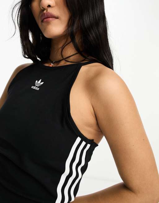 adidas Adicolor Crop Tank Top - Black